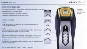 Appareil de radiofréquence GEMO G20 - Modes V-MAX FACE EYE SL.